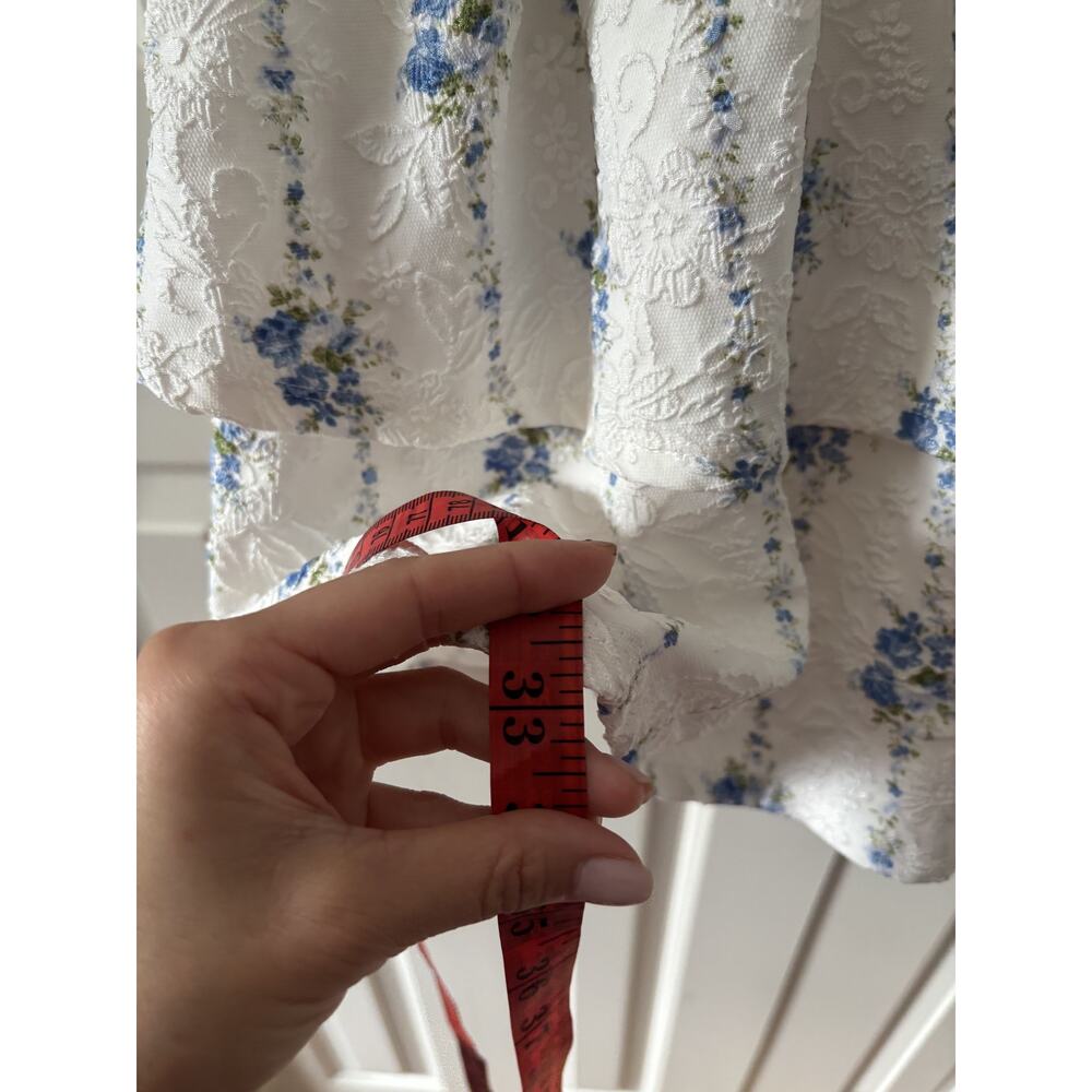 Trixxi White Blue Floral Tiered Dress Size S - Picture 7 of 10